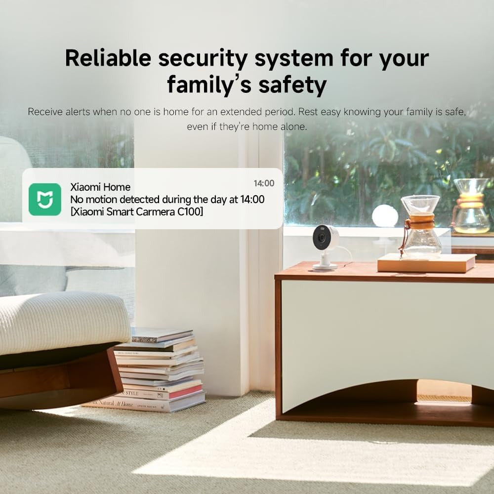 Xiaomi Smart Camera C100, 1080p Full HD Surveillance with AI Human Detection, Night Vision, Two-Way Audio, 360° Pan-Tilt View, Motion Tracking, Wi-Fi Home Security Cam – White — Image 11