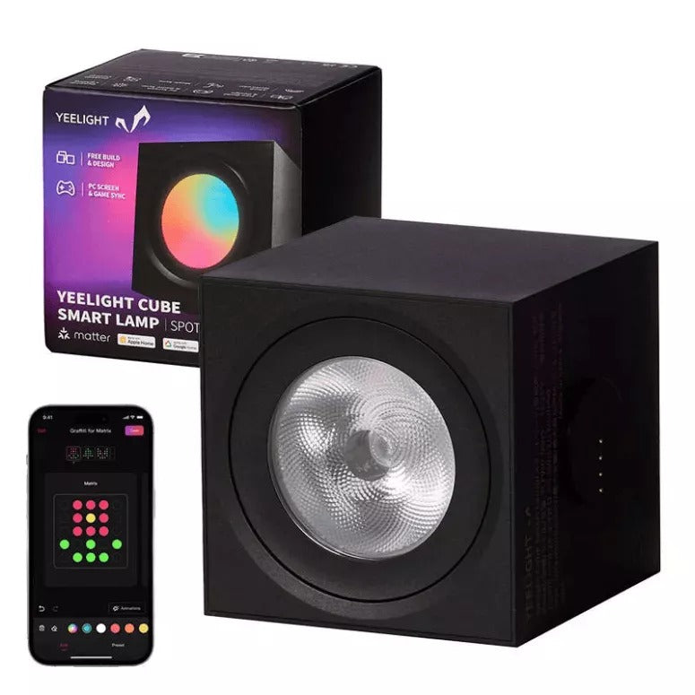 Yeelight Cube Smart Lamp Spot Extention Black-12282 — Image 5