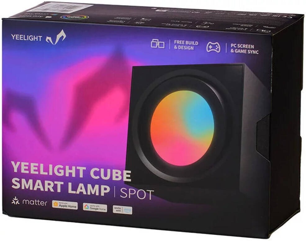 Yeelight Cube Smart Lamp Spot -Black -13225 — Image 4