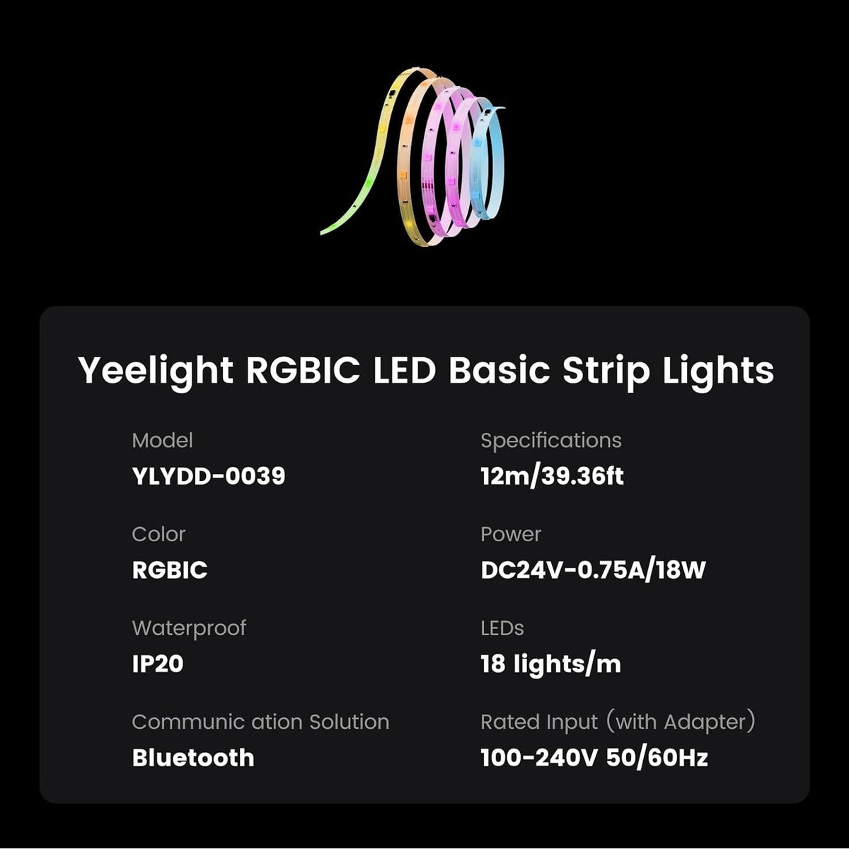 Yeelight RGBIC LED Basic Strip Lights 12metres — Image 8