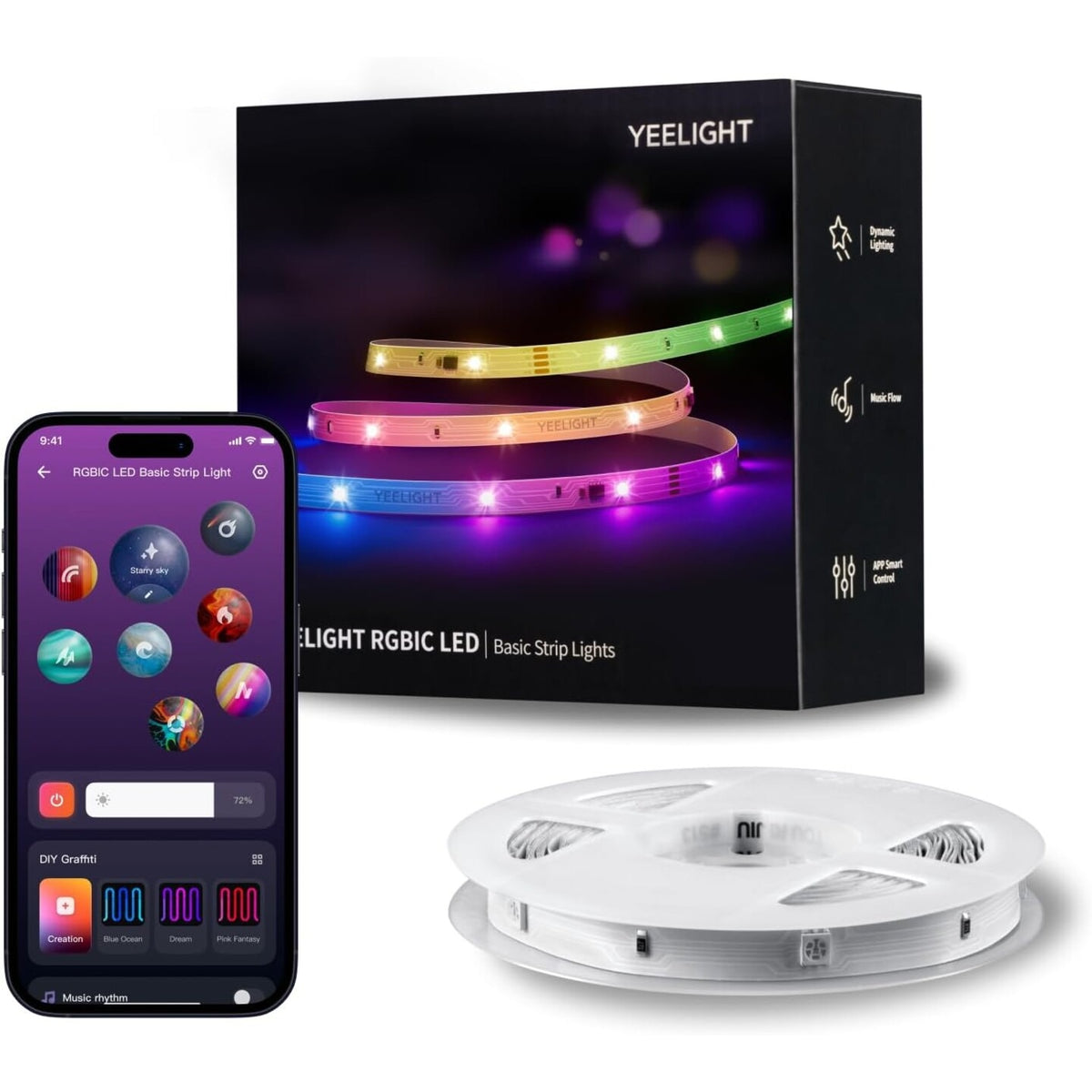 Yeelight RGBIC LED Basic Strip Lights 12metres — Image 1
