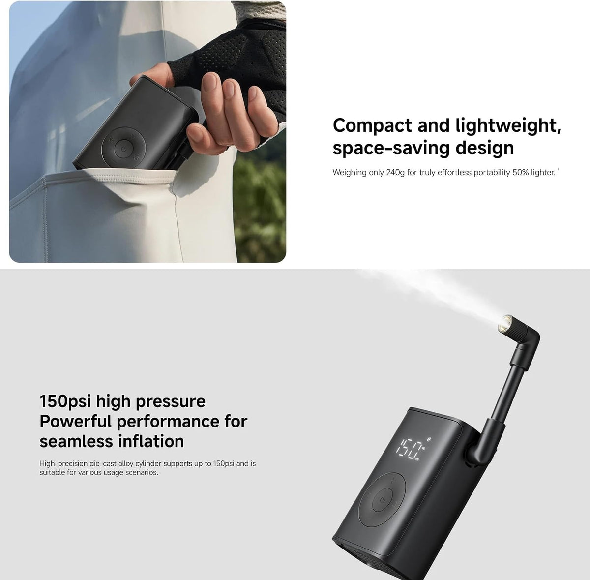 Mijia Compact Portable Electric Air Compressor 73359 — Image 3