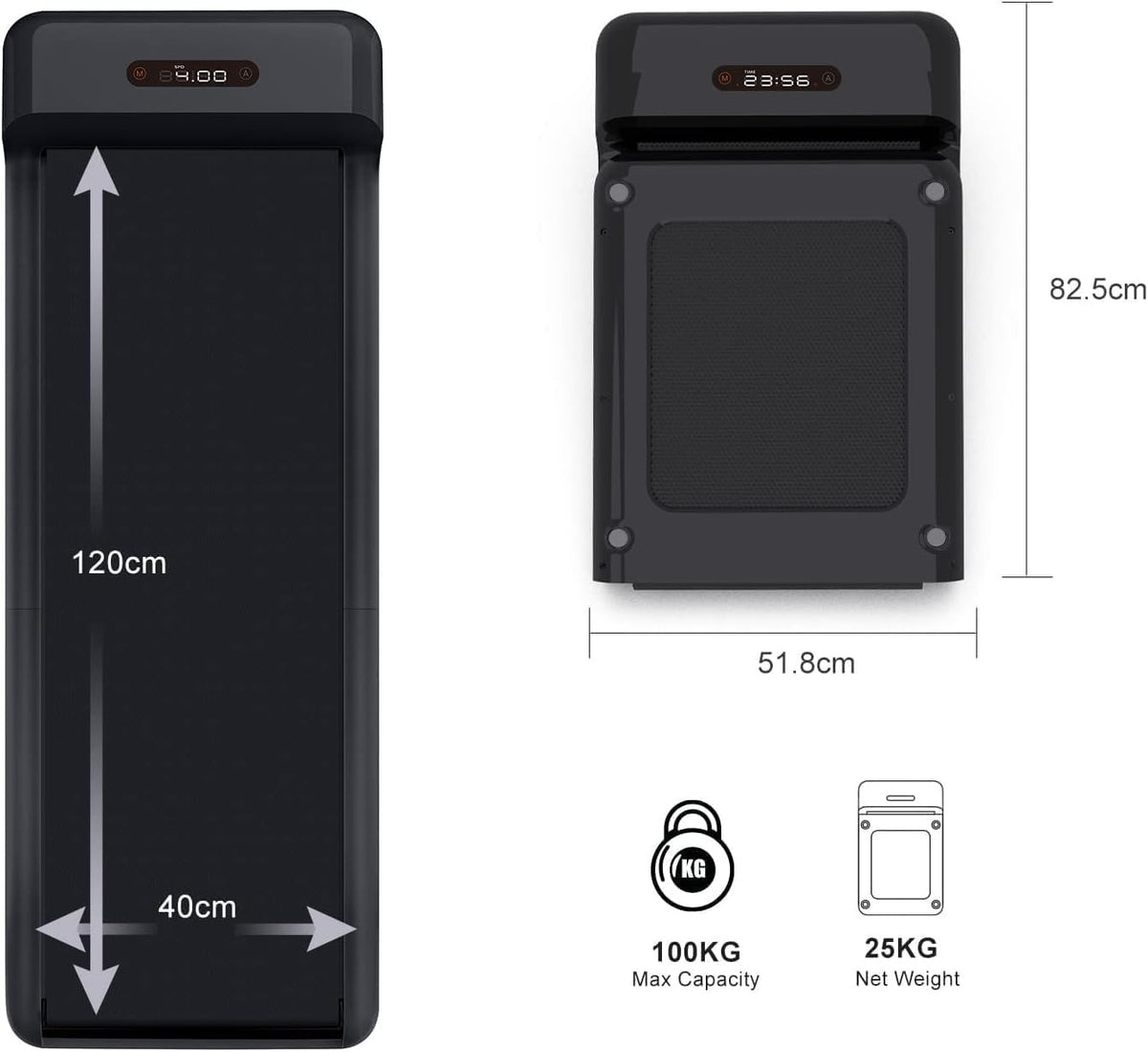 Walkingpad C2 max. speed 6km/h with 1HP motor,black color — Image 5