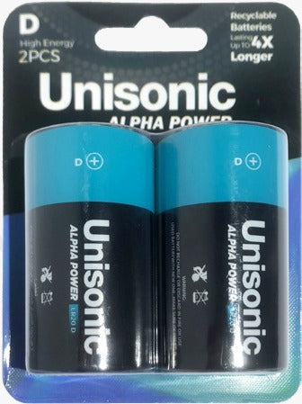 Unisonic Alpha Plus Battery D-Size 2pcs/Pack Us1-Dbp2 — Image 1