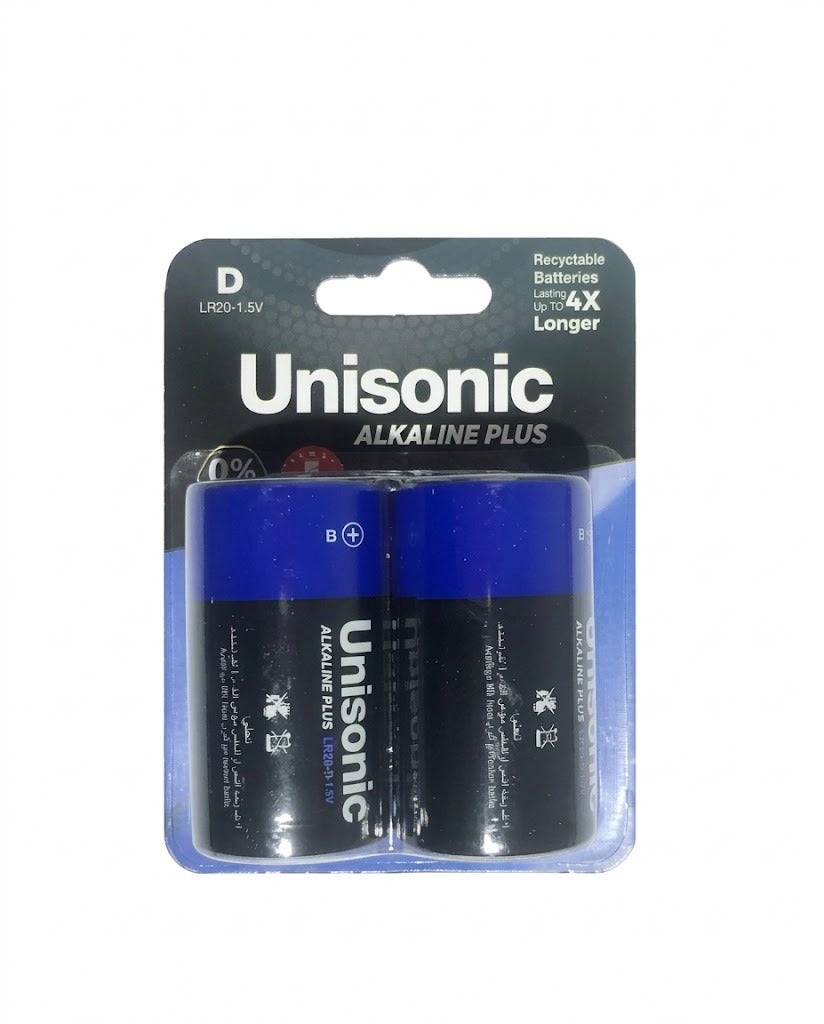 Unisonic Alkaline Battery D-Size 2pcs/Pack Us3-Dbp2 — Image 1
