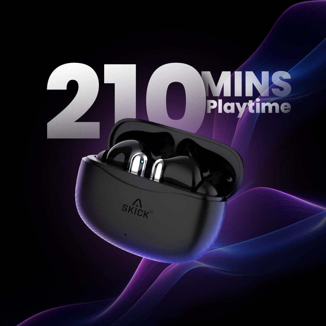 Skick Voice Clear Pro AM255 TWS in-ear buds with ANC ASAP Charging Bluetooth V5.3 Black — Image 6
