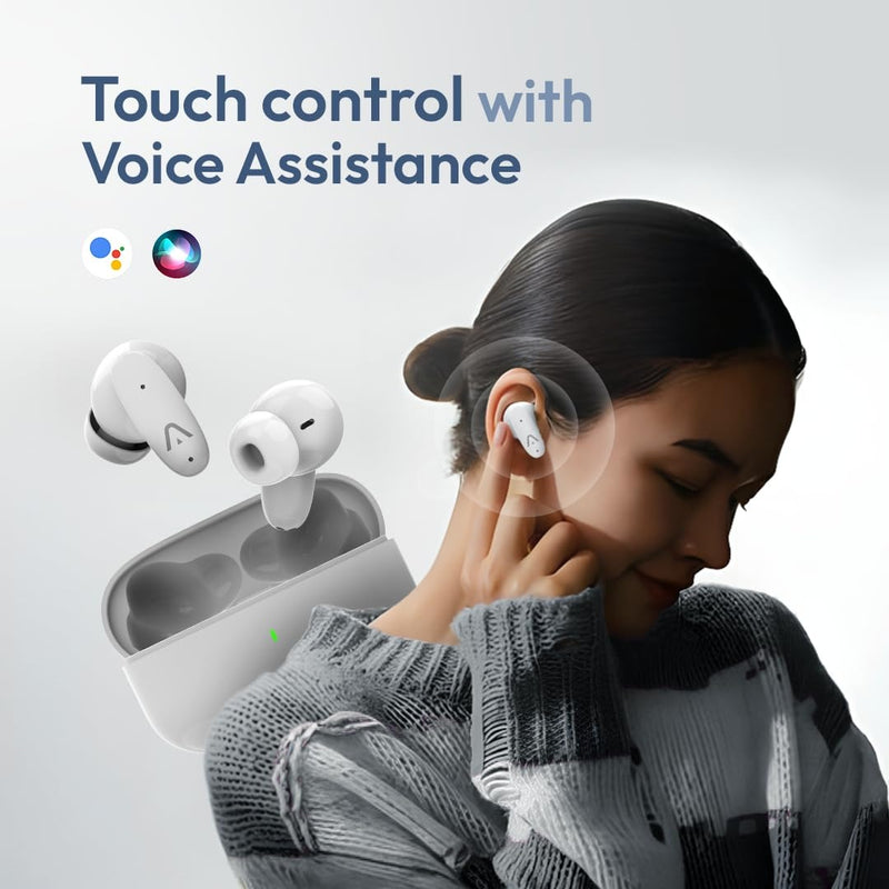 Skick Voice Clear AM244 TWS Quad Mics with ENC Tech ASAP Charging, Bluetooth V5.3 White — Image 7