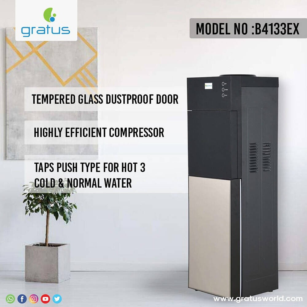 Gratus bottom loading free standing Hot & Cold- Water Dispenser with 1 Year Full & 2 Year Compressor Warranty B4133EX — Image 5