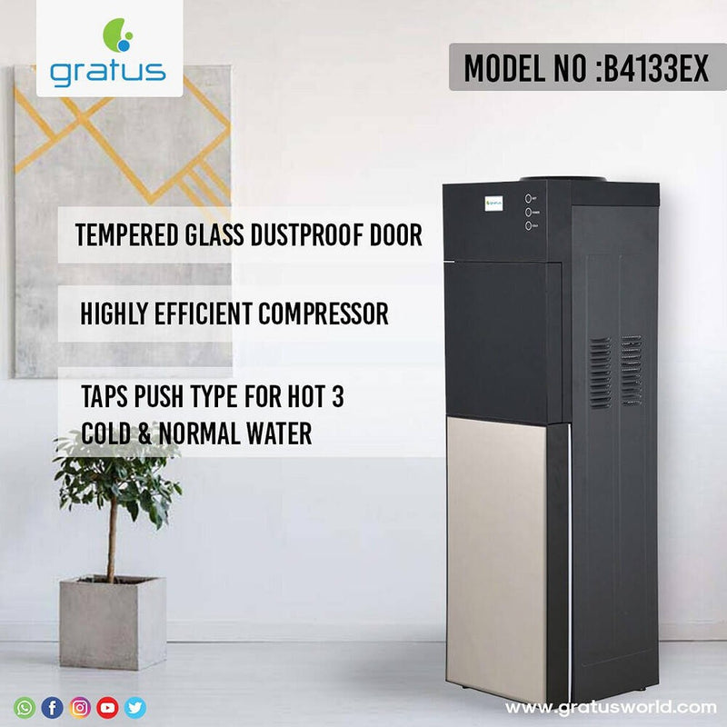 Gratus bottom loading free standing Hot & Cold- Water Dispenser with 1 Year Full & 2 Year Compressor Warranty B4133EX — Image 5
