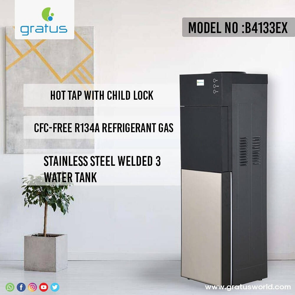 Gratus bottom loading free standing Hot & Cold- Water Dispenser with 1 Year Full & 2 Year Compressor Warranty B4133EX — Image 4