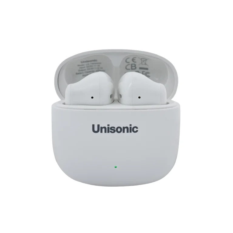 UNISONIC NORMAL INTELLI TOUCH CONTROL & HD SOUND TWS EARPHONE- WHITE US-TWSNHD-WH — Image 2