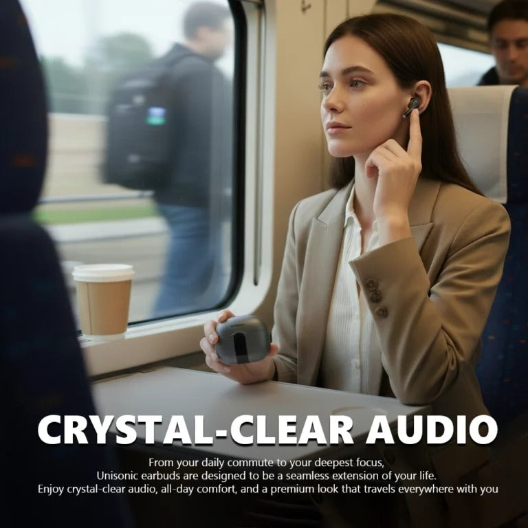 UNISONIC PRO ANC+ENC HD TRANSPARENT WITH ANC & ENC TWS EARPHONE- GREY US-TWSPAE-GR — Image 8