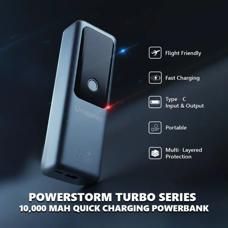 UNISONIC 10000 MAH 65W FAST CHARGING WITH OUTPUT DISPLAY POWER BANK US-PB10K65W — Image 7