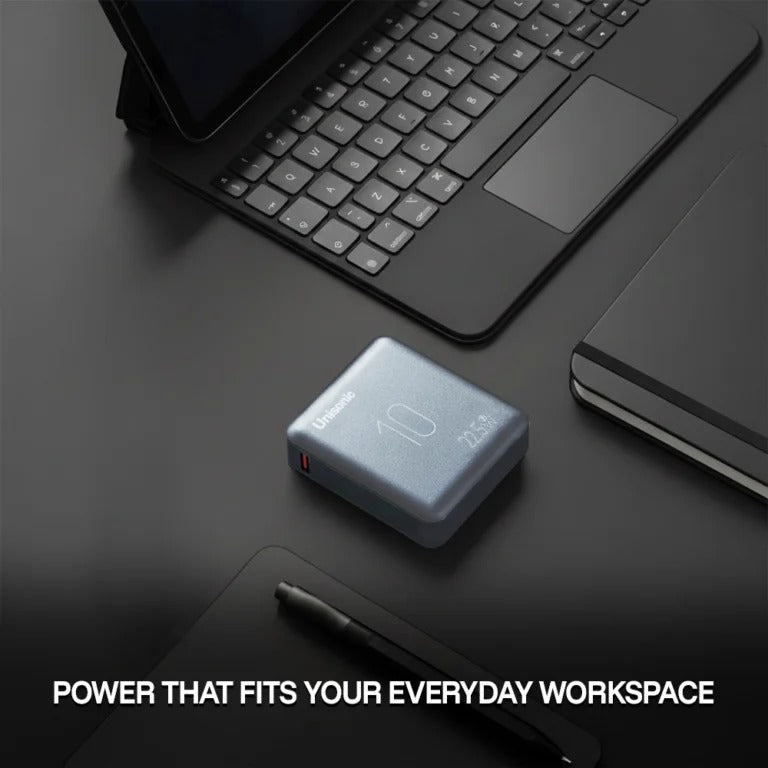UNISONIC 10000 MAH 22.5W PORTABLE FAST CHARGING POWERBANK GREY US-PB10KM2G — Image 7