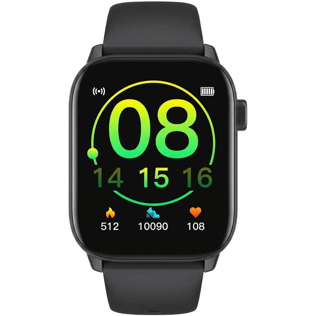 Lazor Core SW30 1.69" HD Touchscreen Smartwatch with IP68 Waterproof & Heart Rate Monitoring - Black — Image 1