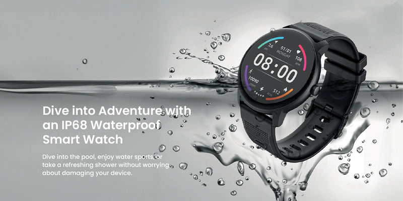 Lazor C1 SW31 Black Smartwatch with 1.28 Inch HD Touchscreen IP68 Waterproof Heart Rate & Activity Tracking — Image 8
