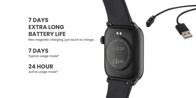 Lazor C1 SW31 Black Smartwatch with 1.28 Inch HD Touchscreen IP68 Waterproof Heart Rate & Activity Tracking — Image 9