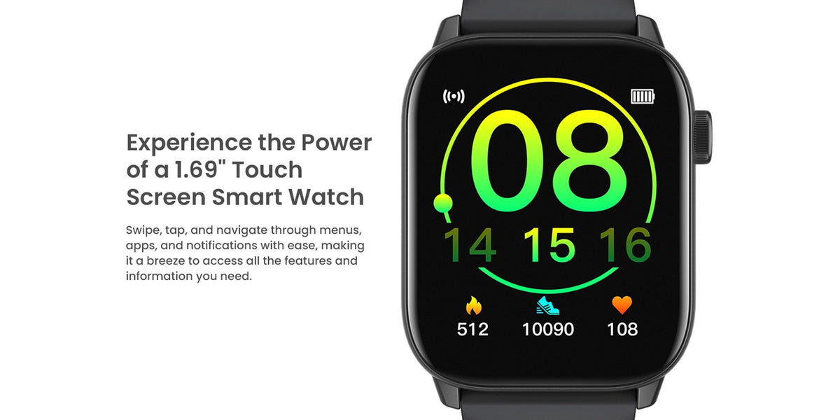 Lazor C1 SW31 Black Smartwatch with 1.28 Inch HD Touchscreen IP68 Waterproof Heart Rate & Activity Tracking — Image 11