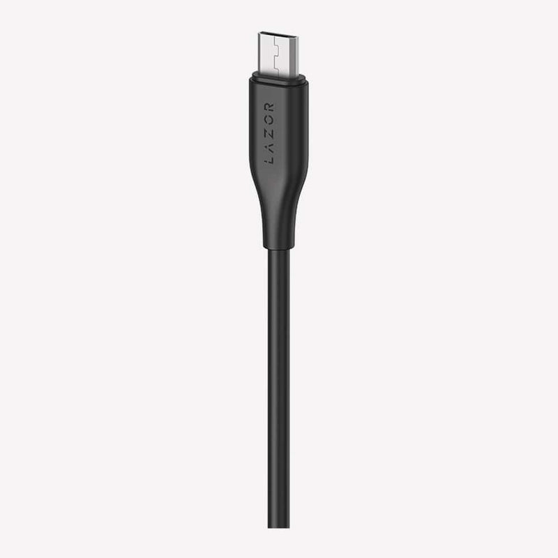 Lazor Micro Fast Charging Cable 1 Meter 3A Sync & Charge Black USB-A to Micro-USB — Image 2