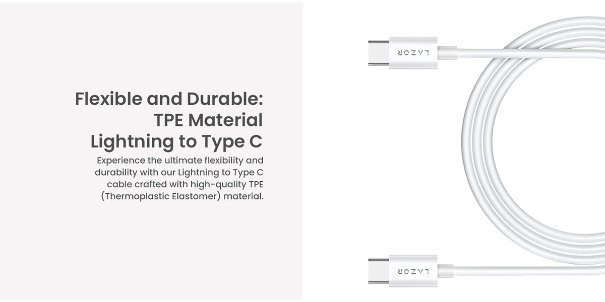 Lazor Bolt CT76 Type-C to Type-C 60W PD Fast Charging Cable with OTG Data Synchronization SR Bending Control 1M Gray — Image 6