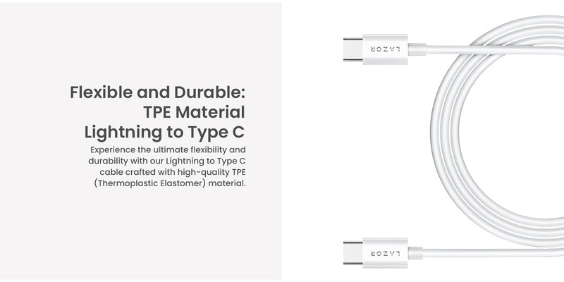 Lazor Bolt CT76 Type-C to Type-C 60W PD Fast Charging Cable with OTG Data Synchronization SR Bending Control 1M Gray — Image 6