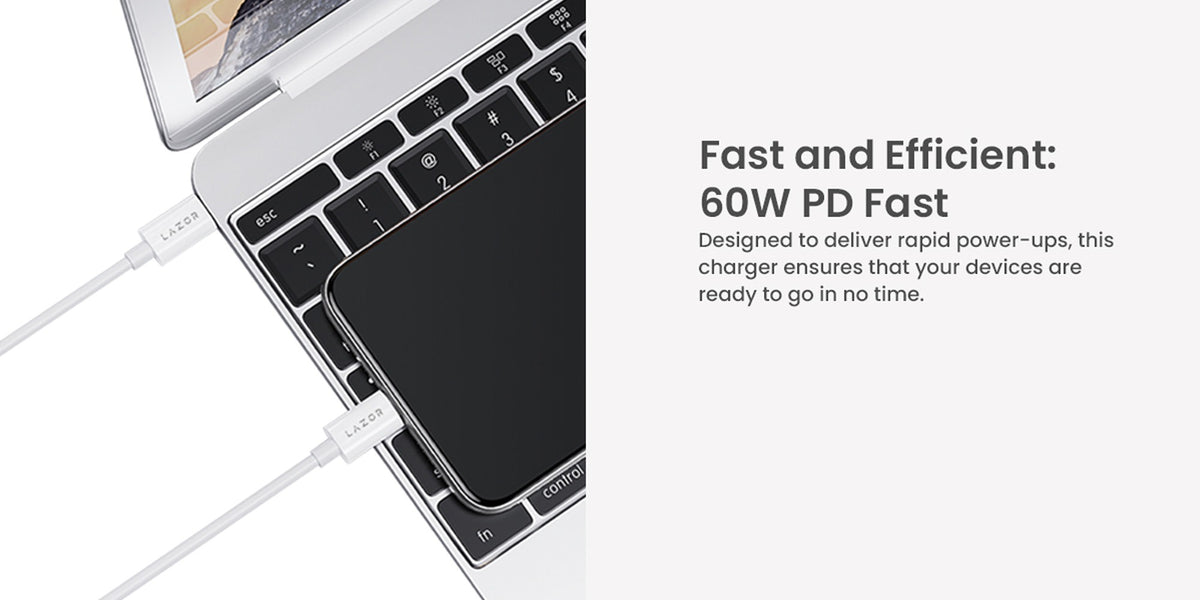Lazor Bolt CT76 Type-C to Type-C 60W PD Fast Charging Cable with OTG Data Synchronization SR Bending Control 1M Gray — Image 7