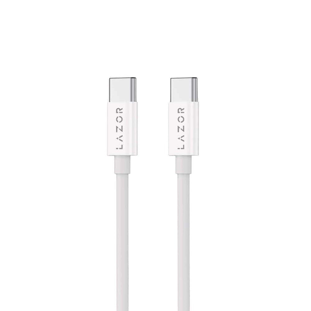 Lazor Bolt CT76 Type-C to Type-C 60W PD Fast Charging Cable with OTG Data Synchronization SR Bending Control 1M Gray — Image 1
