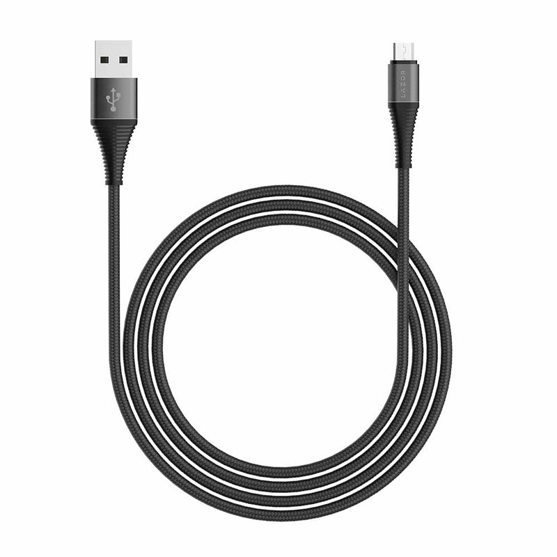 Lazor Micro USB Fast Charging Cable 1 Meter 2.4A Black — Image 4