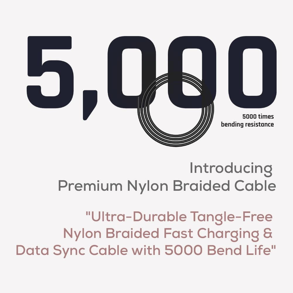 Lazor Micro USB Fast Charging Cable 1 Meter 2.4A Black — Image 6