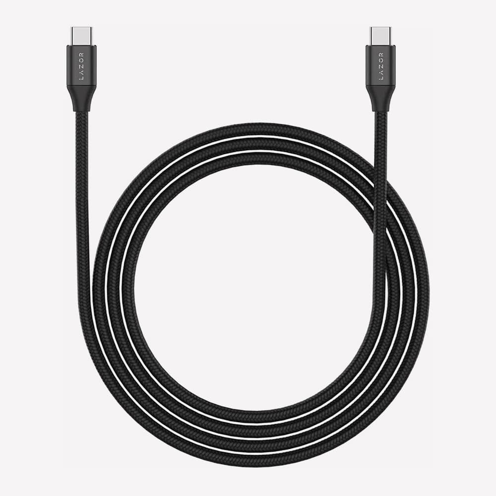 Lazor Swift CT29 Wire 60W Type-C Cable 3M Black Kevlar Material Gold-Plated Connectors — Image 1