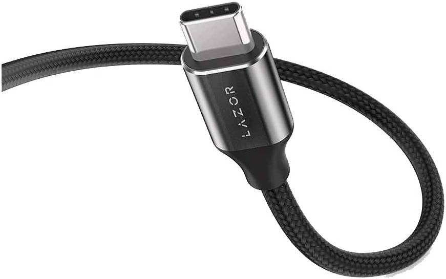 Lazor Swift CT29 Wire 60W Type-C Cable 3M Black Kevlar Material Gold-Plated Connectors — Image 2