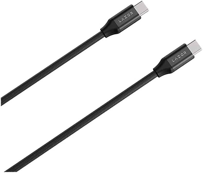 Lazor Swift CT29 Wire 60W Type-C Cable 3M Black Kevlar Material Gold-Plated Connectors — Image 3