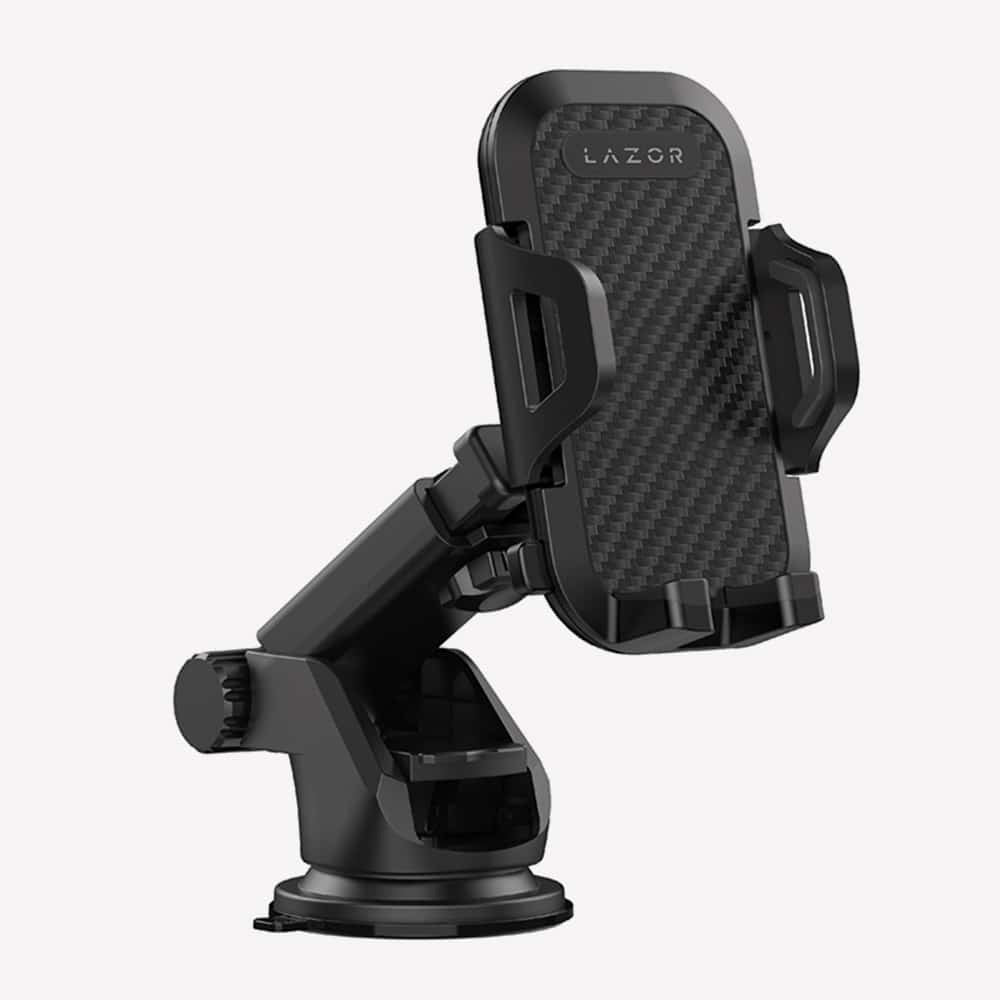 Lazor Drift CH05 360° Adjustable Car Phone Mount with Extendable Arm and Suction Cup - Black — Image 3