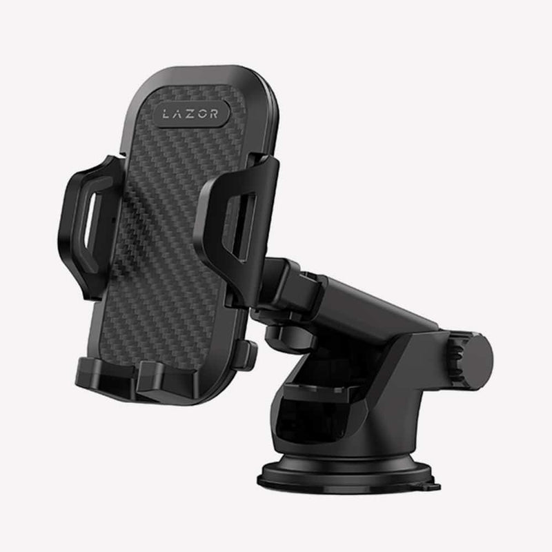 Lazor Drift CH05 360° Adjustable Car Phone Mount with Extendable Arm and Suction Cup - Black — Image 1