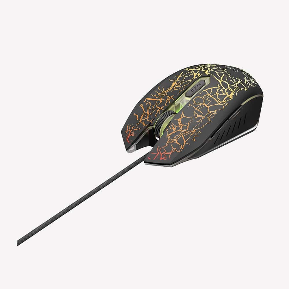 Lazor Professional Gaming Mouse with Adjustable DPI 7-Color Backlight USB Wired Black — Image 2