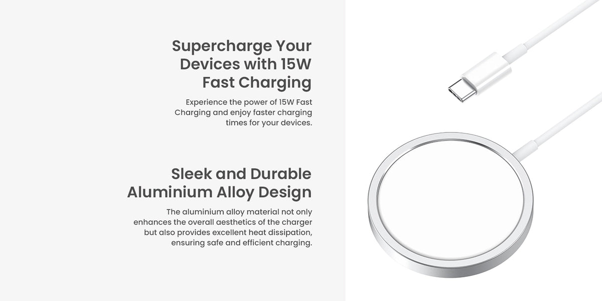 Lazor Powerplus AD87 15W Magnetic Charger Portable Aluminum Alloy 1.2M Cable — Image 11
