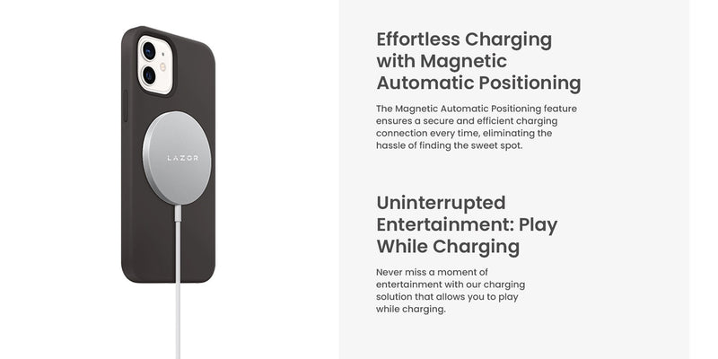 Lazor Powerplus AD87 15W Magnetic Charger Portable Aluminum Alloy 1.2M Cable — Image 10