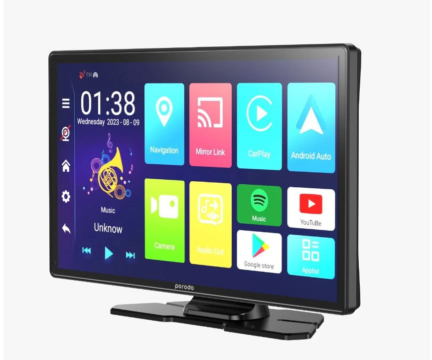 شاشة سيارة ذكية 9 بوصة أندرويد مع CarPlay وDVR وذاكرة 64GB – بورودو Porodo