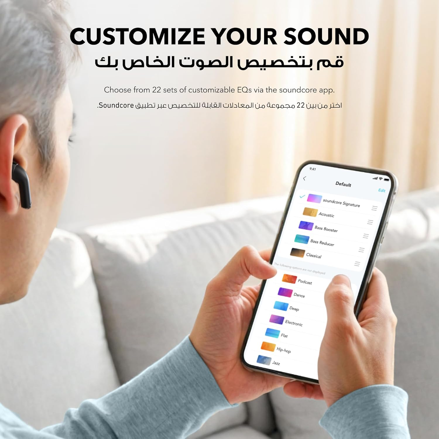 Soundcore K20i by Anker Semi-in-Ear Earbuds Bluetooth Wireless 36H Playtime A3994H11