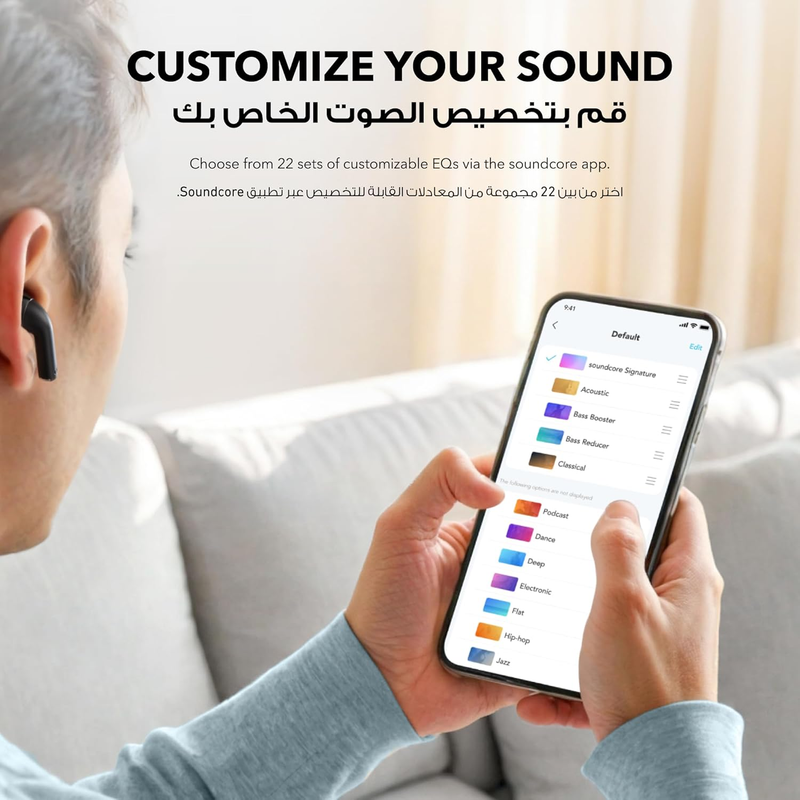Soundcore K20i by Anker Semi-in-Ear Earbuds Bluetooth Wireless 36H Playtime A3994H11