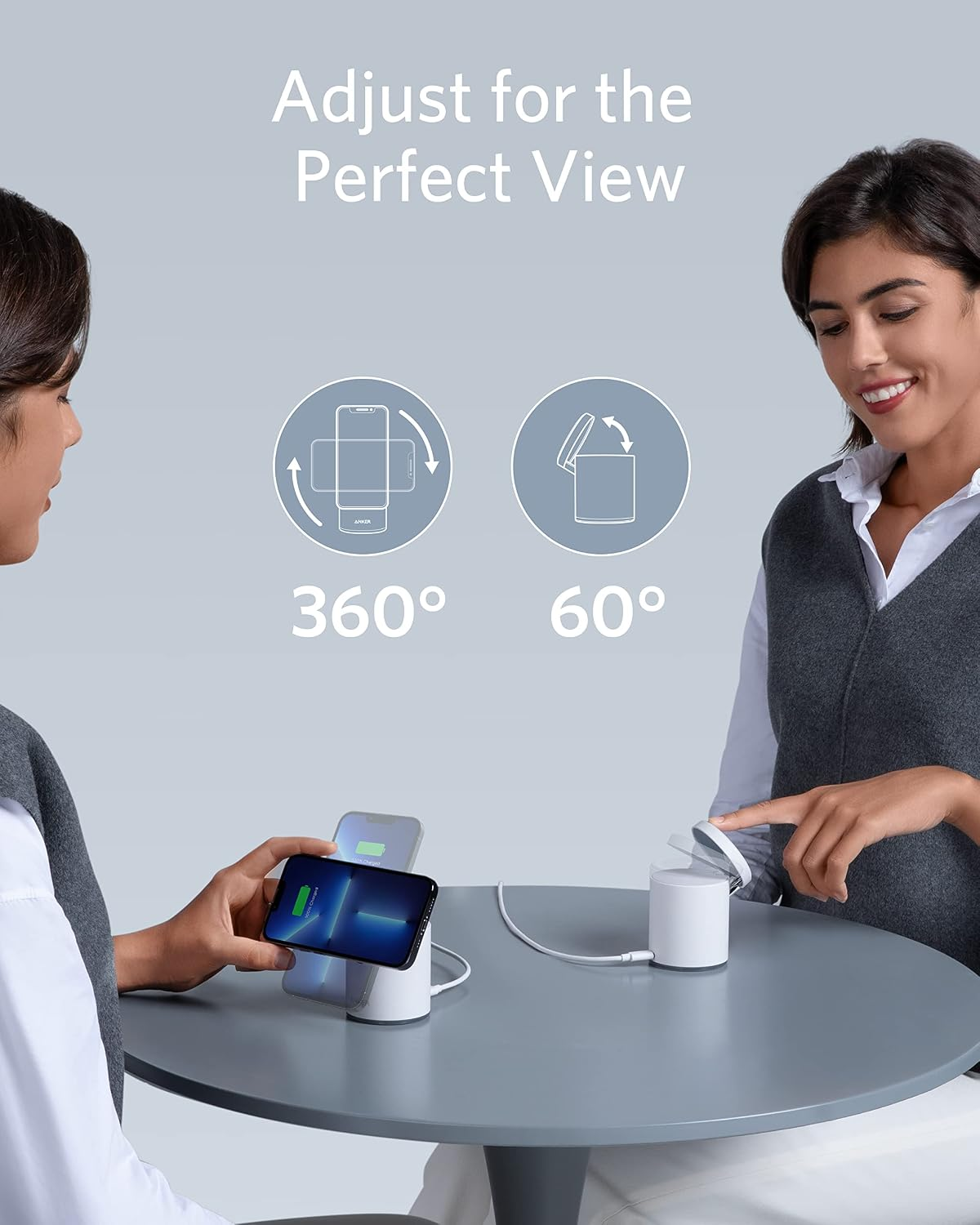 Anker 623 Magnetic Wireless Charger-MagGo B25682 (WHITE)
