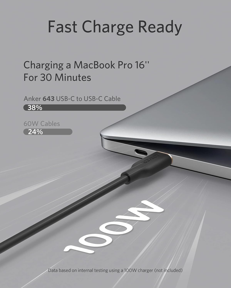 Anker Powerline III Flow USB-C To C 3Ft Black - A8552H11
