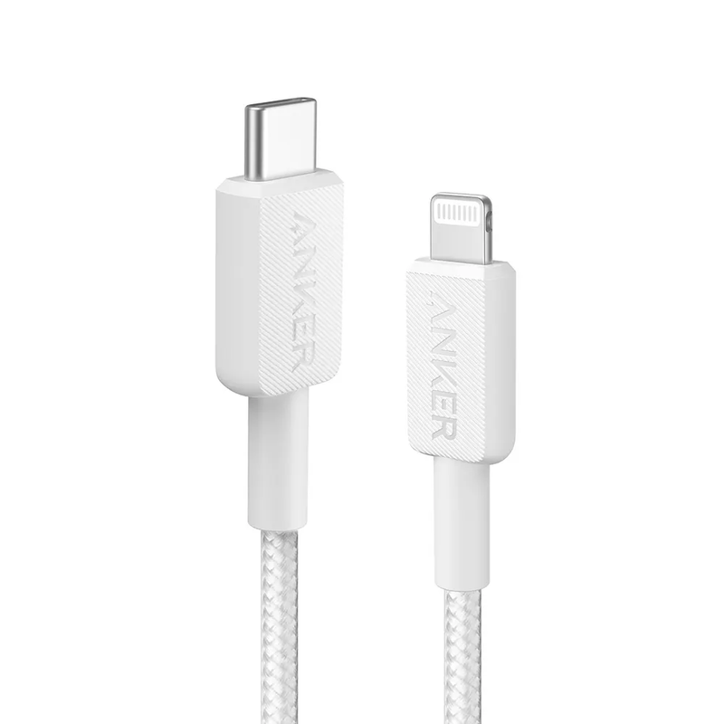 Cable Anker 322 USB-C to LTG Braided 3ft A81B5H11-A81B5H21 (WHITE)