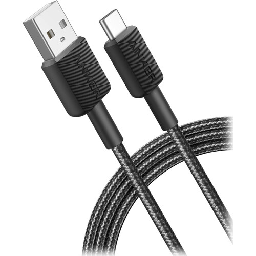Anker 322 USB-A To USB-C Cable 3Ft -A81H5H21 (Black)