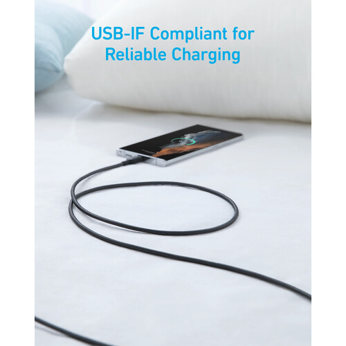 Anker 322 USB-A To USB-C Cable 3Ft -A81H5H21 (Black)
