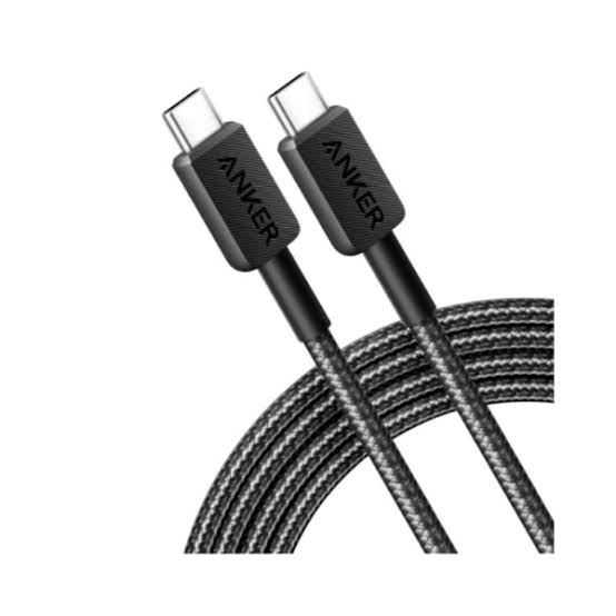 ANKER 322 USB-C TO USB-C CABLE 3FT NYLON A81F5H11 BLACK