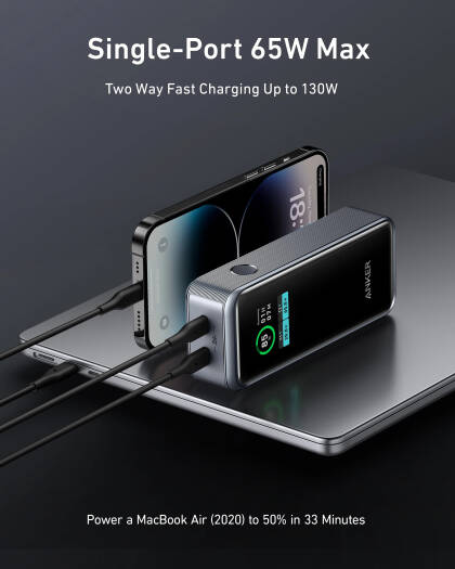ANKER Prime 12K 130W Power Bank (Black)