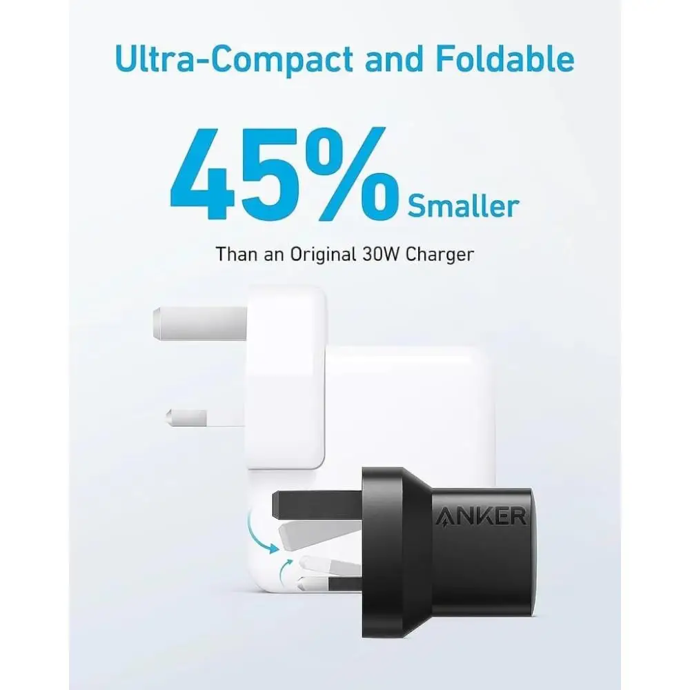 Anker 323 Charger 33W 3ft C-C bundle B2331K21 - B2331K11  (Black)