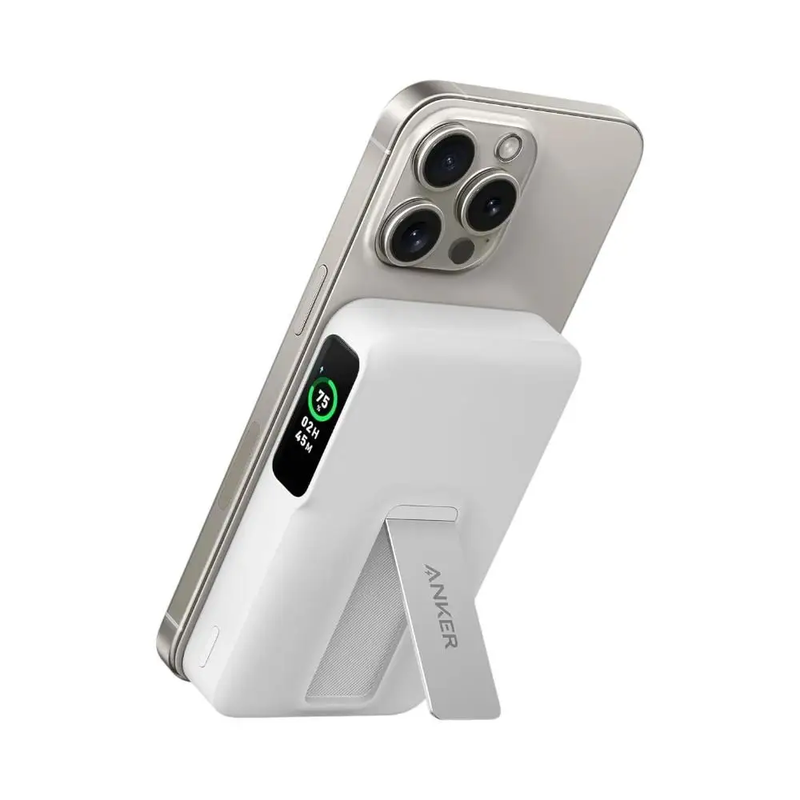Power Bank Anker MagGo (10K) with 2ft 0.6m USB-C to USB-C Cable A1645H11 - A1654H21 (WHITE)