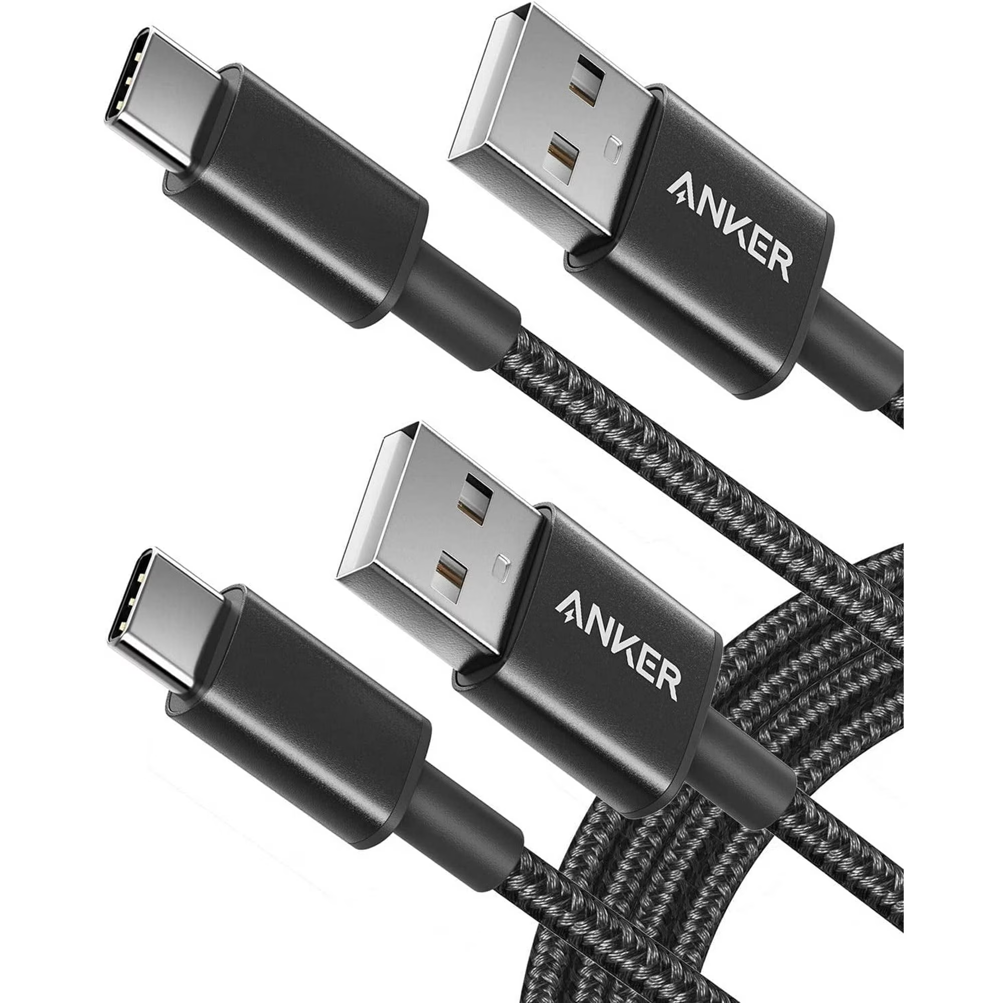ANKER Nylon USB-C to USB-C 2.0 Cable 3ft-Black-A8752H11